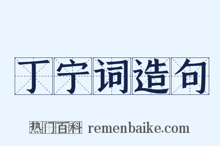丁宁词造句是什么意思的图片
